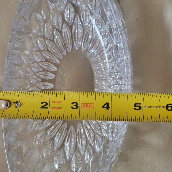 Vintage Gorham Canoe Shaped Heavy Crystal Bowl Candy Althea Pattern Hand Cut - Picture 9 of 10